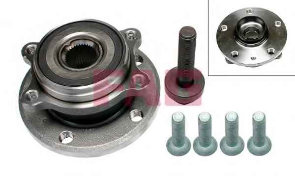 FAG, 713 6106 10, Комплект підшипника колеса передній Лів/Прав (із маточиною) (29x136x84)